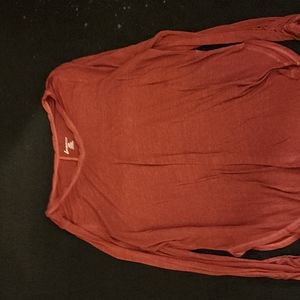Used maroon thin material Lane Bryant Long sleeve shirt size 18/20